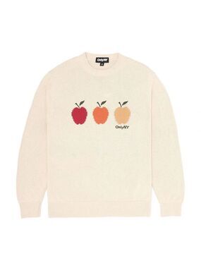 Only NY Apple Crewneck Cotton Sweater NWT